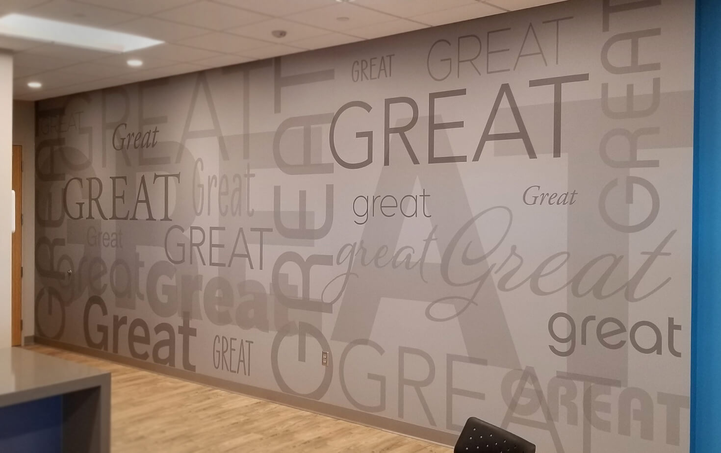 Great Clips Bloomington  Cafe wall mural