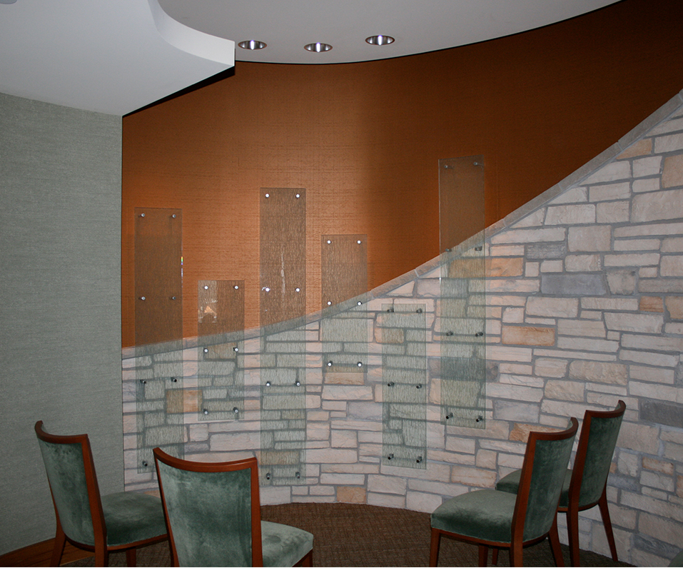 Maple Grove Hospital Interior Acrylic Textured Accent Pieces